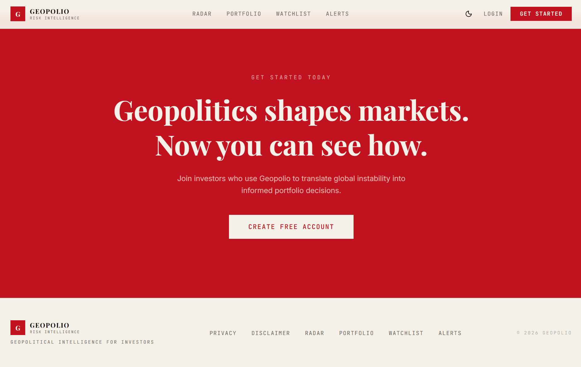 Geopolio subscribe flow